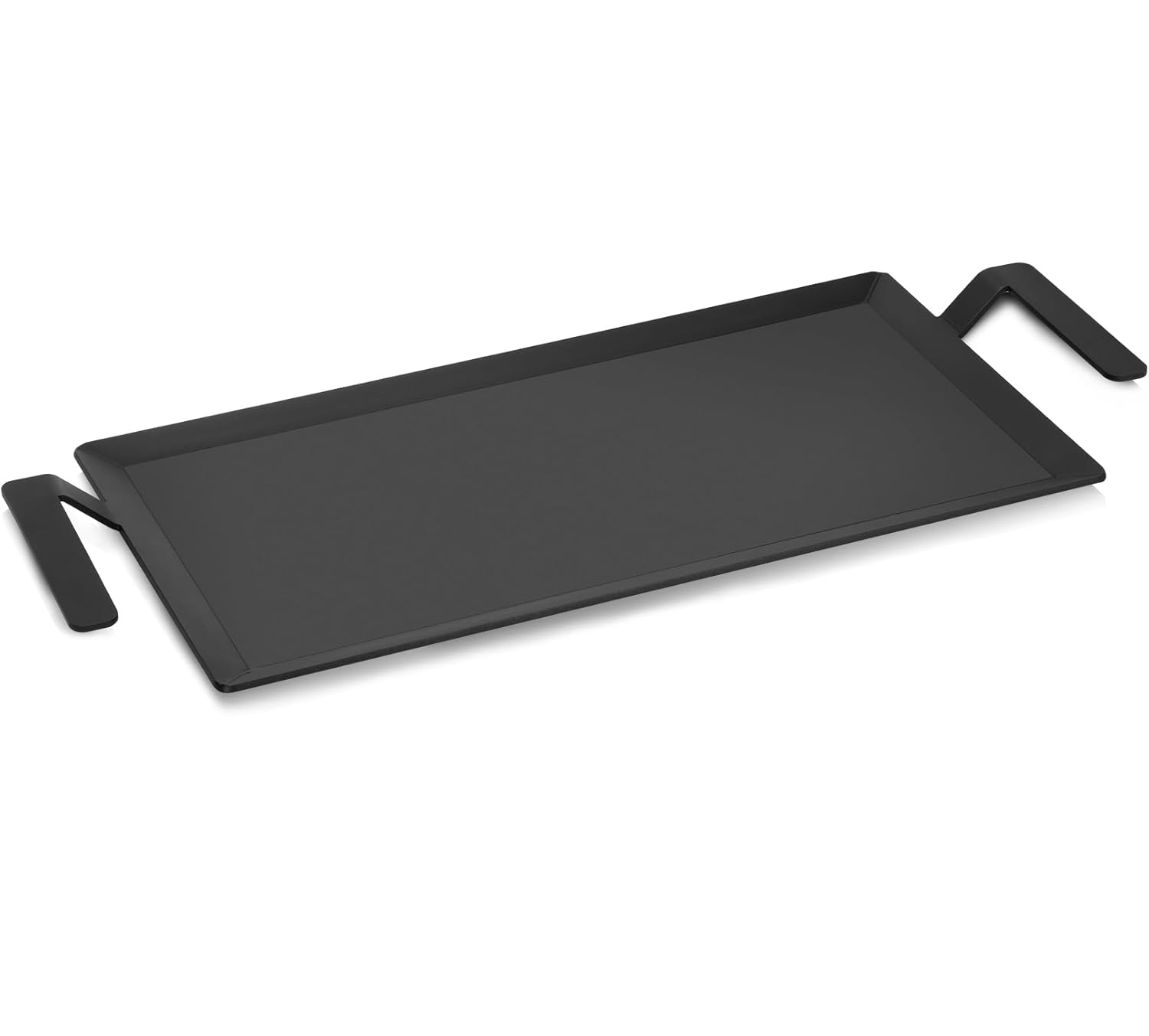 Large Carbon Steel Griddle for Gas, Grill, Bonfire, Induction Cooktop, 24'' X 10.5'' Pre-Seasoned Non-Stick Pan, with Grill Press and Silicone Anti-Heat Gloves