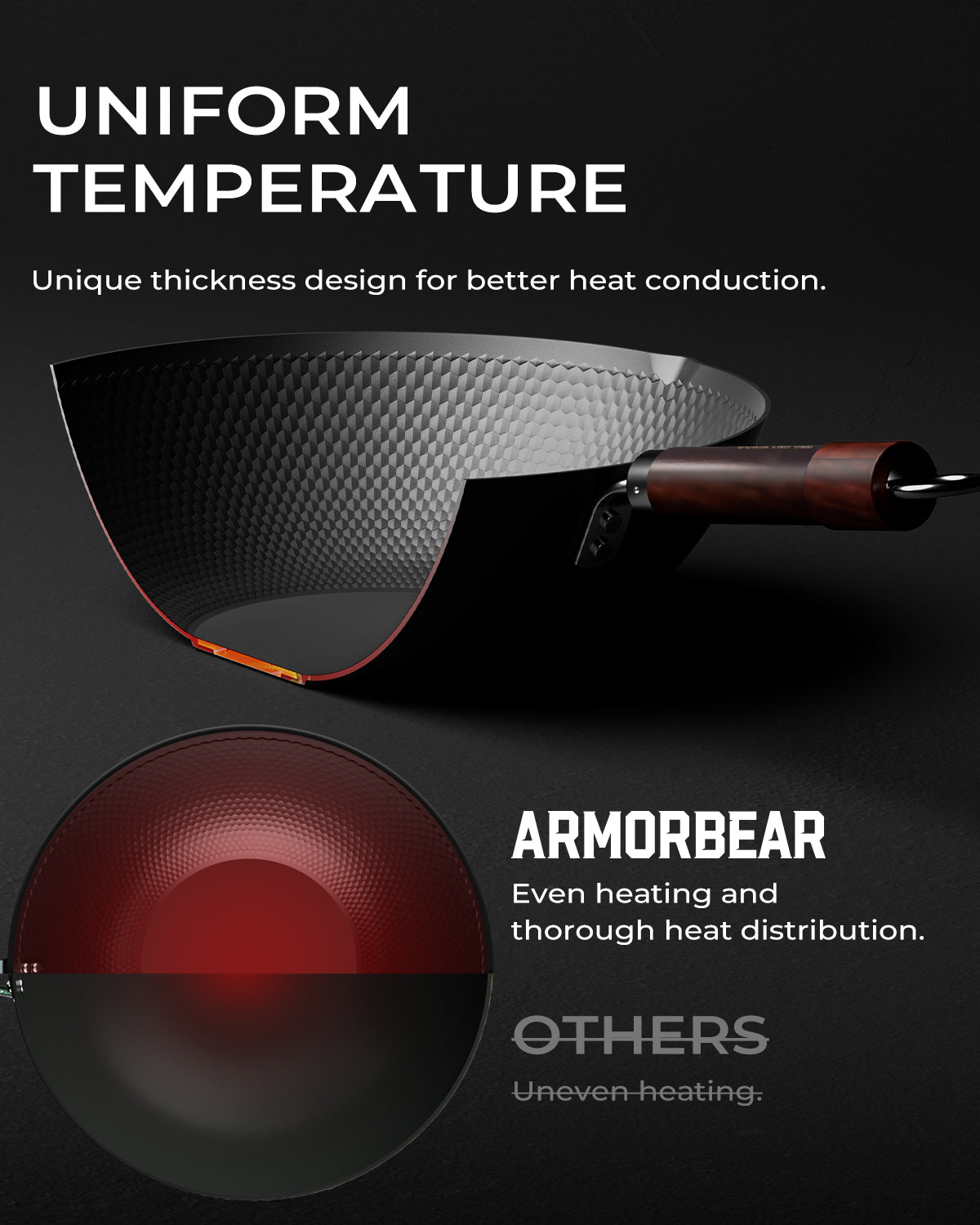 Carbon Steel Wok Pan, Tripole Nitrided Pre-Seasoned Flat Bottom Woks & Stir-Fry Pans Nonstick, Chinese Wok with Glass Lid for All Stovetops, Gift for Chef - 11.8 Inch