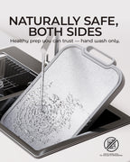 Titanium Cutting Board, Double Sided Wood Cutting Board for kitchen, Titanium & Sapele Large Chopping Boards, Ideal for Meat, Vegetables & Family Cooking