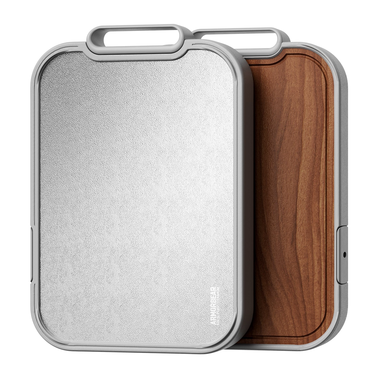 Titanium Cutting Board, Double Sided Wood Cutting Board for kitchen, Titanium & Sapele Large Chopping Boards, Ideal for Meat, Vegetables & Family Cooking