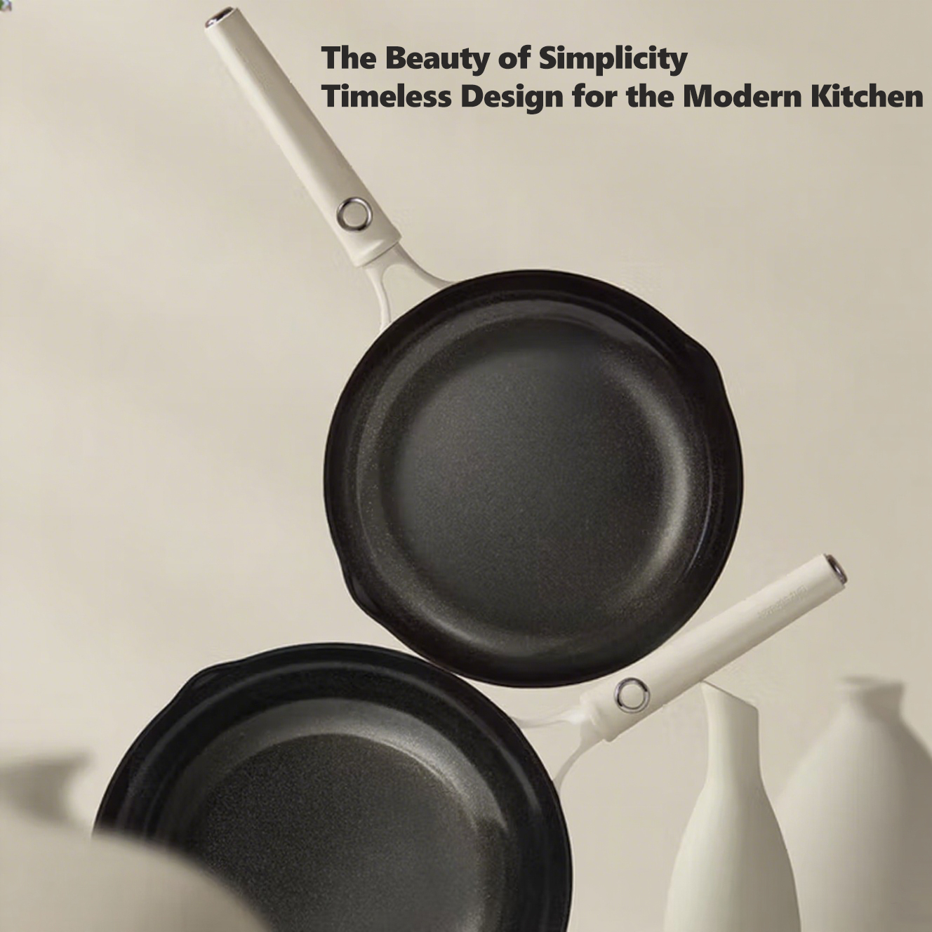 Nonstick Ceramic Frying Pan with Lid, Non Toxic Skillet, Healthy Egg & Omelet & Chef's Pan, PTFE PFOA & PFAS Free, Induction Compatible