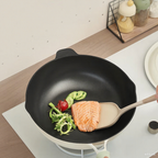 Titanium Nonstick Deep Skillet Wok with Lid, PFAS-Free Non-Toxic Ceramic Multi-Purpose Pan, Induction, All Stovetop, Egg, Stir Fry, Saute, Stay Cool Handle, Graphite