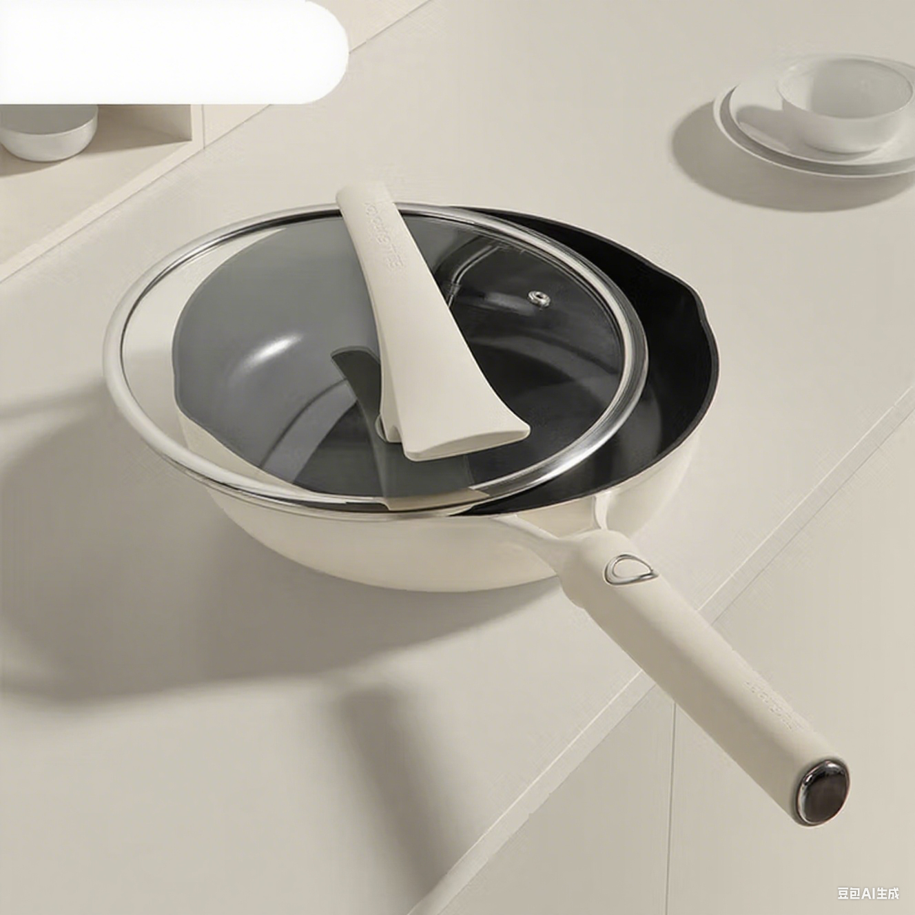 Nonstick Ceramic Frying Pan with Lid, Non Toxic Skillet, Healthy Egg & Omelet & Chef's Pan, PTFE PFOA & PFAS Free, Induction Compatible