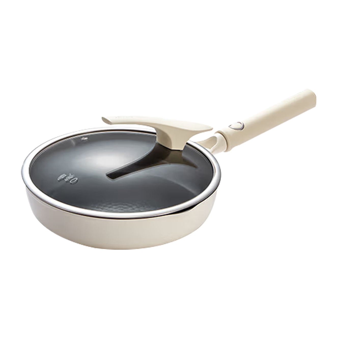 Nonstick Ceramic Frying Pan with Lid, Non Toxic Skillet, Healthy Egg & Omelet & Chef's Pan, PTFE PFOA & PFAS Free, Induction Compatible
