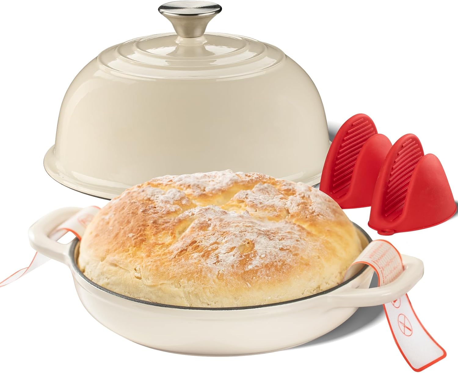 Dutch Oven for Bread Baking-5QT Cast Iron Sourdough Dutch Oven Pot with Lid